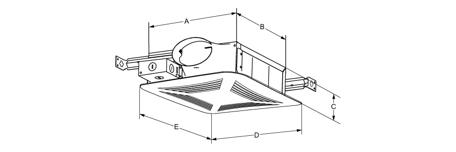 Dimensional drawing for the low profile models.